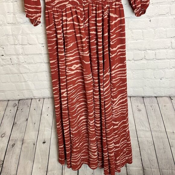 City Chic Maxi Ginger Tiger Max Dress XS Size 14 - Picture 2 of 8